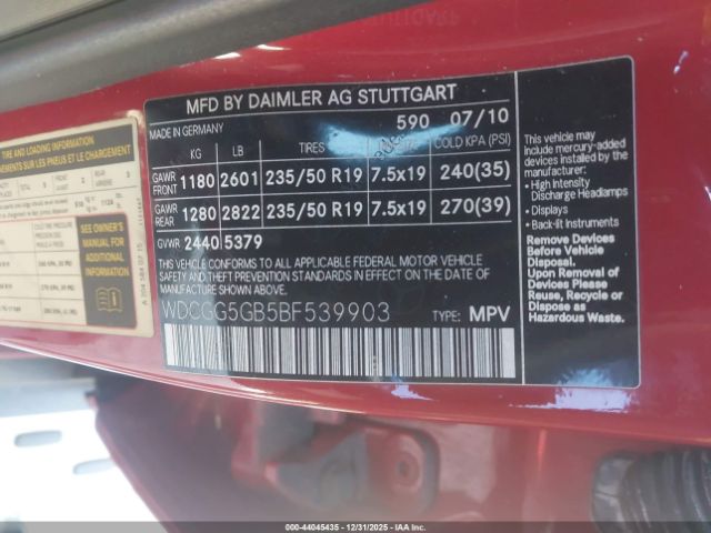 2011 MERCEDES-BENZ GLK 350 WDCGG5GB5BF539903 Photo 8