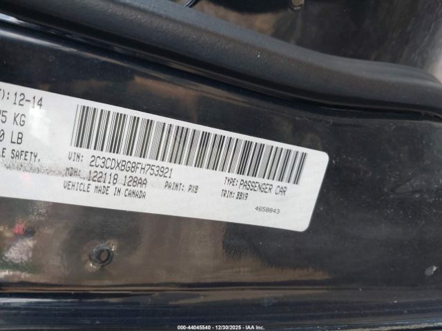 2015 DODGE CHARGER 2C3CDXBG8FH753921 Photo 8