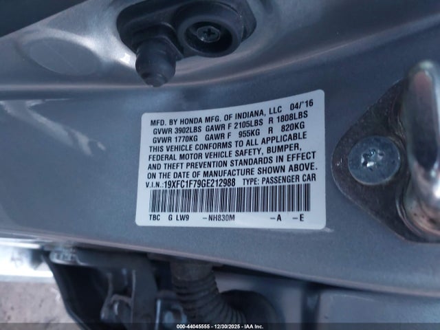 19XFC1F79GE212988 Honda Civic Ex-l