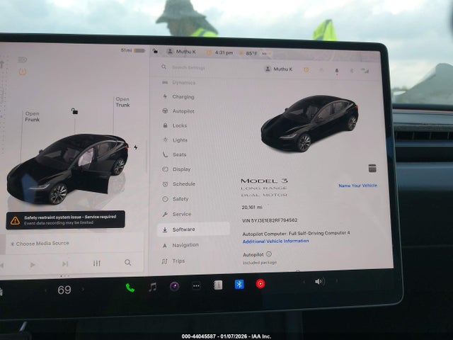 Продаж на аукціоні авто 2024 Tesla Model 3 Long Range Dual Motor All-wheel Drive, vin: 5YJ3E1EB2RF794562, номер лоту: 44045587