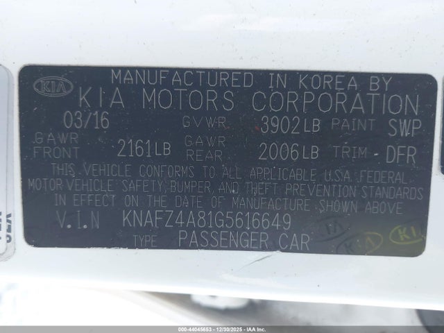 2016 KIA FORTE KNAFZ4A81G5616649 Photo 8