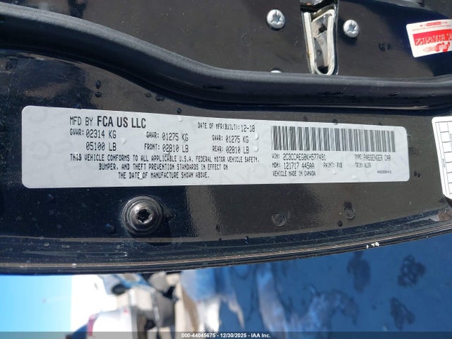 Продажа на аукционе авто 2019 Chrysler 300 Limited, vin: 2C3CCAEG8KH577491, номер лота: 44045675