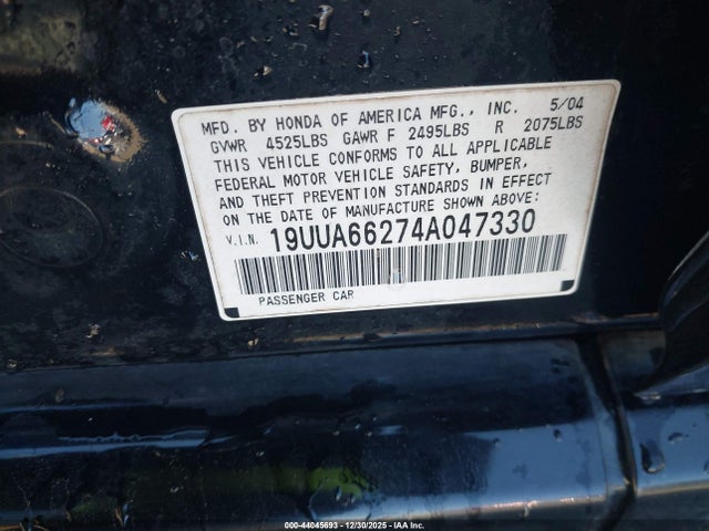 2004 ACURA TL 19UUA66274A047330 Photo 8