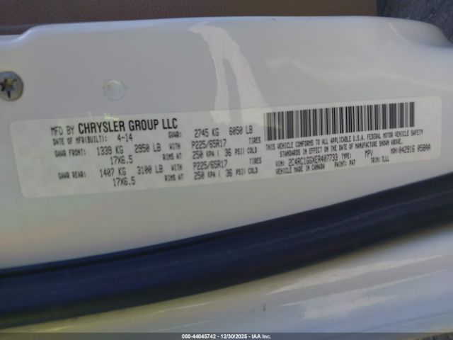 2014 CHRYSLER TOWN & COUNTRY 2C4RC1GGXER407733 Photo 8