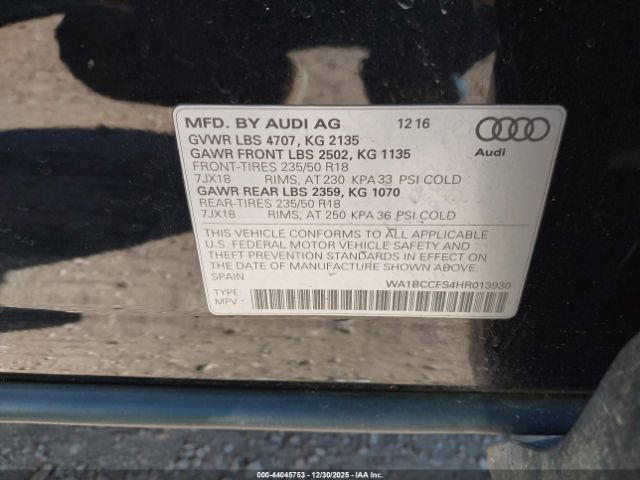 2017 AUDI Q3 WA1BCCFS4HR013930 Photo 8