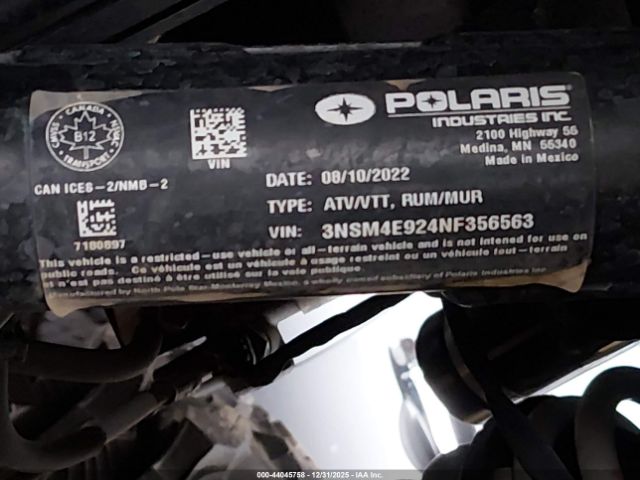 2022 POLARIS RZR 3NSM4E924NF356563 Photo 9