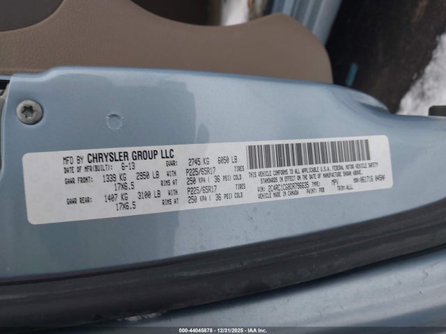 Aukcja sprzedaży 2013 Chrysler Town & Country Touring-l, vin: 2C4RC1CG8DR796635, numer aukcji: 44045878