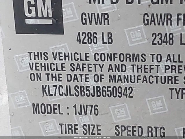 KL7CJLSB5JB650942 Chevrolet Trax Lt