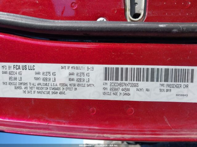 2019 DODGE CHARGER 2C3CDXBG7KH732665 Photo 8