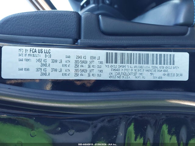 1C4RJFAG9JC477187 Jeep Grand Cherokee Upland 4x4