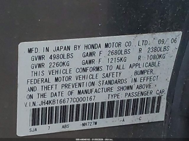 2007 ACURA RL JH4KB16677C000167 Photo 8