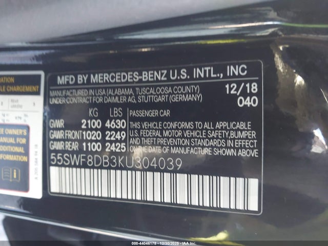 2019 MERCEDES-BENZ C 300 55SWF8DB3KU304039 Photo 8