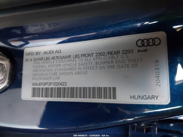 2015 AUDI A3 WAUEFGFF2F1020422 Photo 8