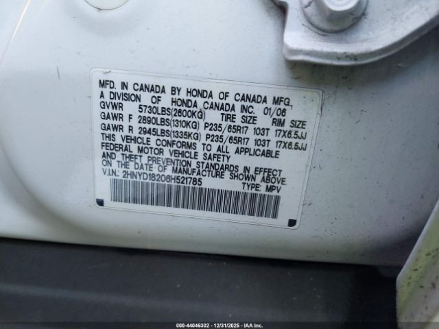 2006 ACURA MDX 2HNYD18206H521785 Photo 8