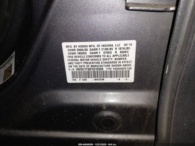 2015 ACURA ILX 19VDE1F35FE010204 Photo 8