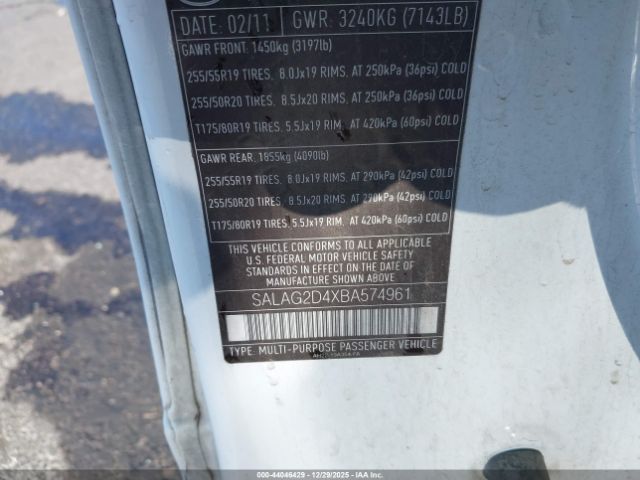 2011 LAND ROVER LR4 SALAG2D4XBA574961 Photo 8