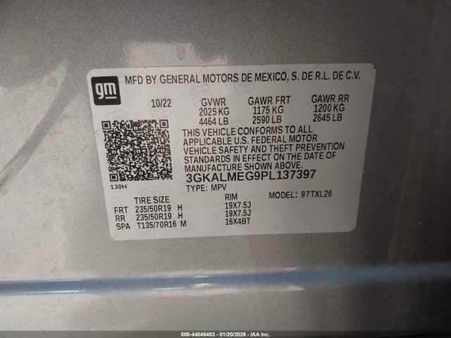 3GKALMEG9PL137397 GMC Terrain Fwd Sle