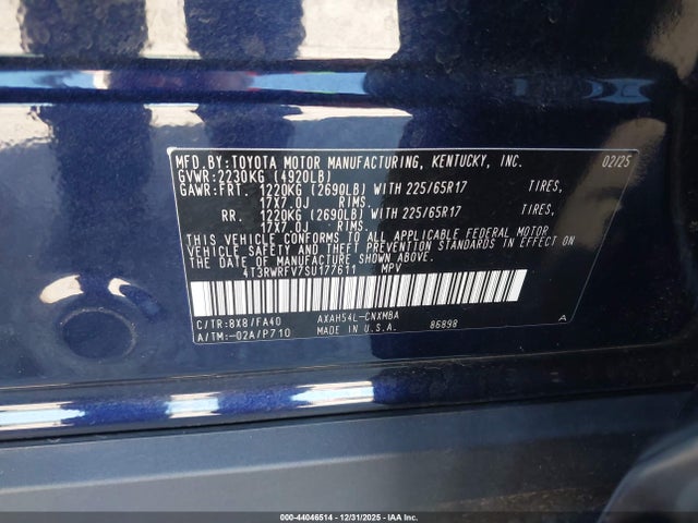 4T3RWRFV7SU177611 Toyota Rav4 Hybrid Xle