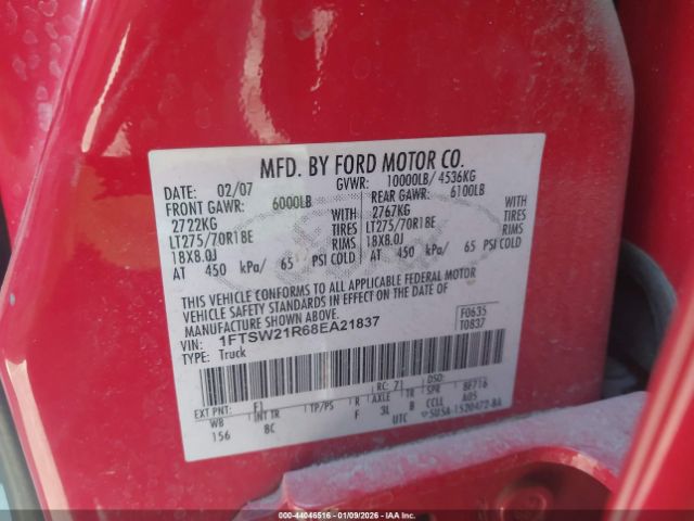 2008 FORD F-250 1FTSW21R68EA21837 Photo 8