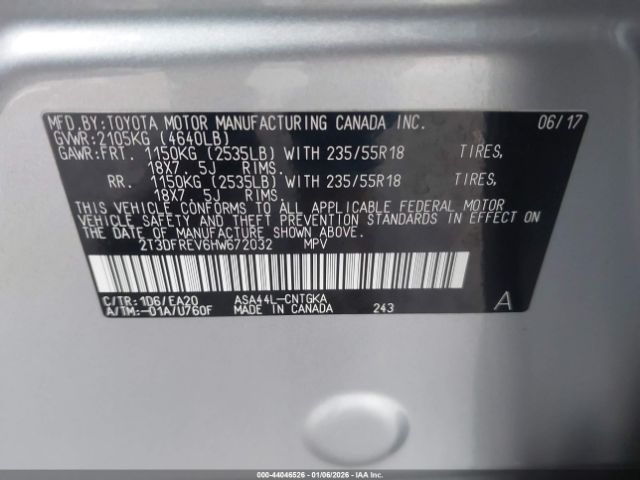 2017 TOYOTA RAV4 2T3DFREV6HW672032 Photo 8
