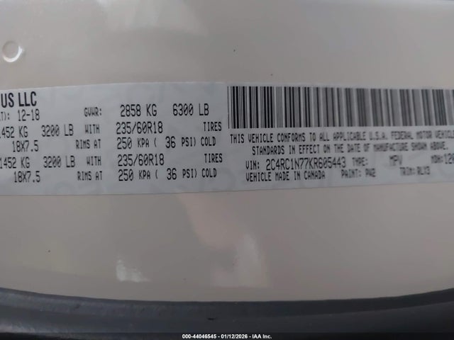 2019 CHRYSLER PACIFICA HYBRID 2C4RC1N77KR605443 Photo 8