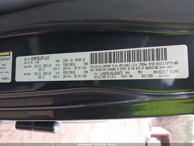 Продажа на аукционе авто 2008 Jeep Wrangler Unlimited Sahara, vin: 1J4GA591X8L609072, номер лота: 44046563