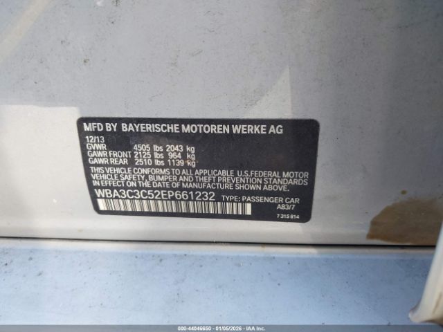 2014 BMW 320I WBA3C3C52EP661232 Photo 8
