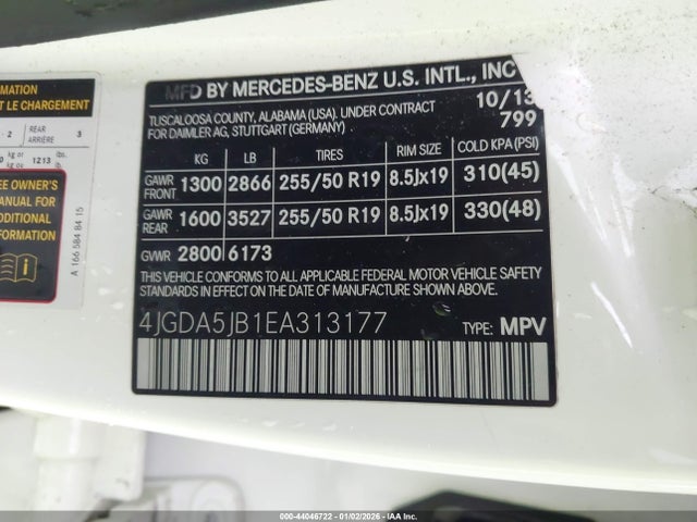 2014 MERCEDES-BENZ ML 350 4JGDA5JB1EA313177 Photo 8