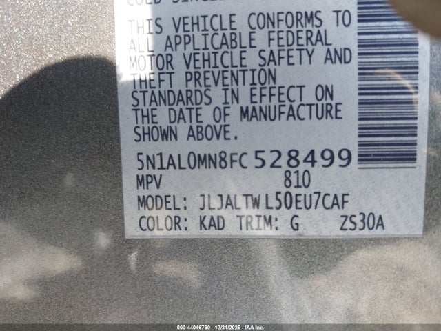 5N1AL0MN8FC528499 Infiniti QX60