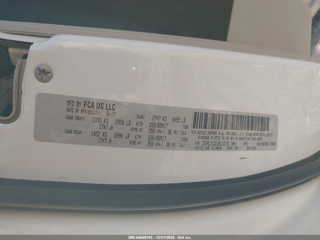 Продаж на аукціоні авто 2018 Chrysler Pacifica Lx, vin: 2C4RC1CG2JR113176, номер лоту: 44046763