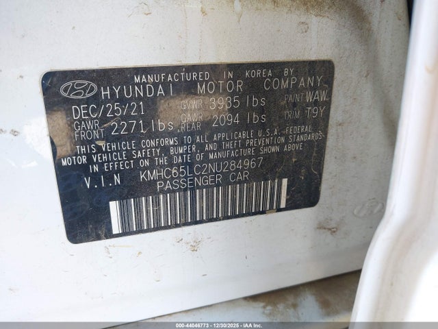 2022 HYUNDAI IONIQ HYBRID KMHC65LC2NU284967 Photo 8