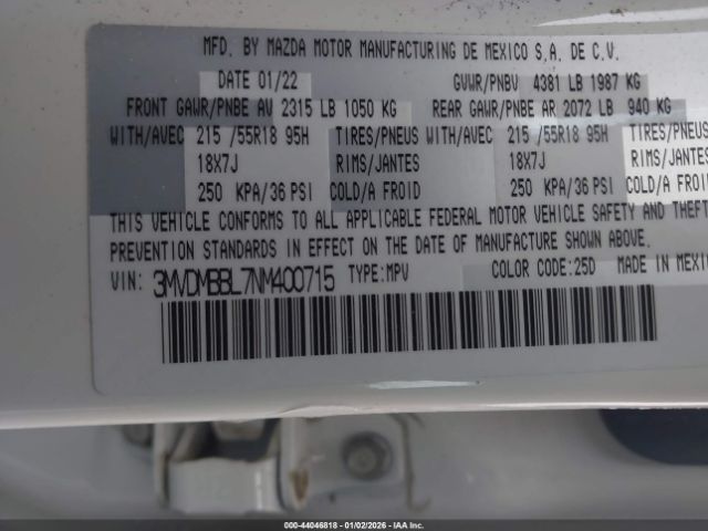 2022 MAZDA CX-30 3MVDMBBL7NM400715 Photo 8