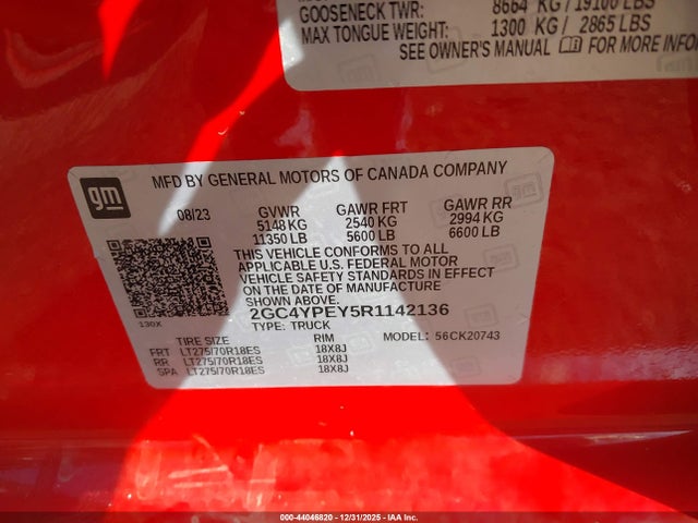 2GC4YPEY5R1142136 Chevrolet Silverado 2500hd 4wd Standard Bed Ltz
