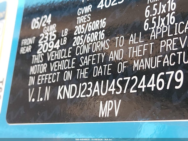 KNDJ23AU4S7244679 KIA SOUL S