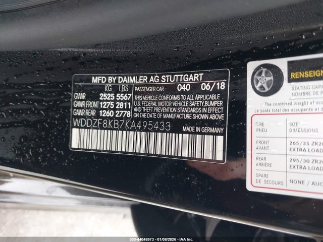 WDDZF8KB7KA495433 Mercedes-Benz Amg E 63 S 4matic