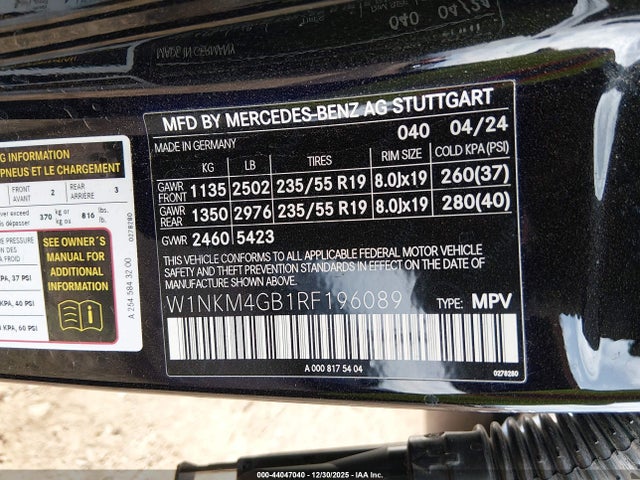 W1NKM4GB1RF196089 Mercedes-Benz Glc 300 Suv