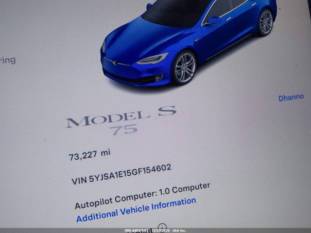 Tesla Model S 60/70/75/85 2016 5YJSA1E15GF154602 Image 15