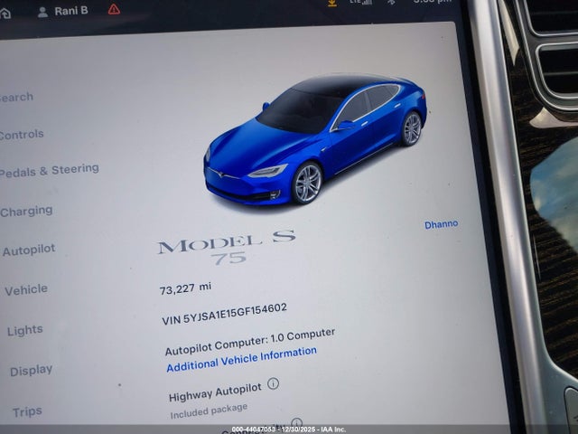 2016 TESLA MODEL S 5YJSA1E15GF154602 Photo 6