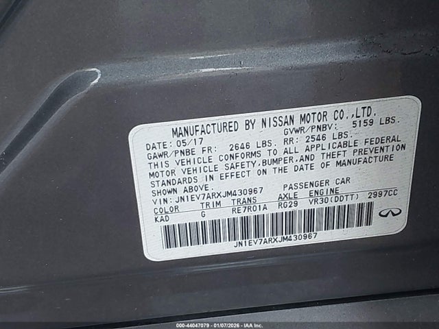 2018 INFINITI Q50 JN1EV7ARXJM430967 Photo 8