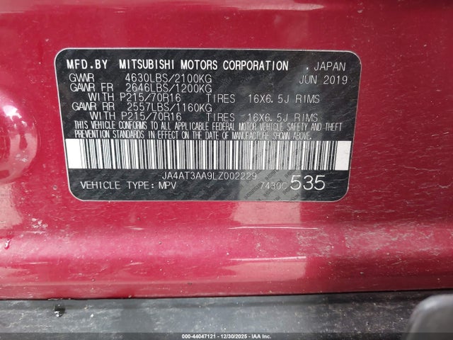 2020 MITSUBISHI ECLIPSE CROSS JA4AT3AA9LZ002229 Photo 8