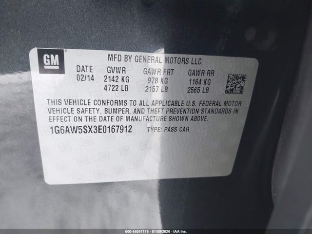 2014 CADILLAC CTS 1G6AW5SX3E0167912 Photo 8