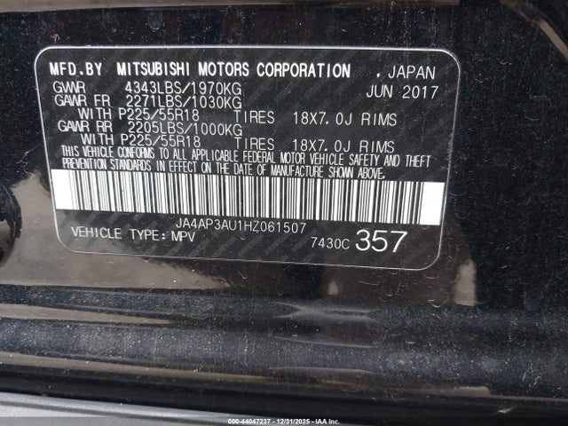 2017 MITSUBISHI OUTLANDER SPORT JA4AP3AU1HZ061507 Photo 8