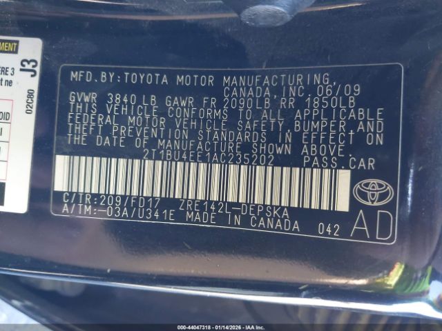 2010 TOYOTA COROLLA 2T1BU4EE1AC235202 Photo 8