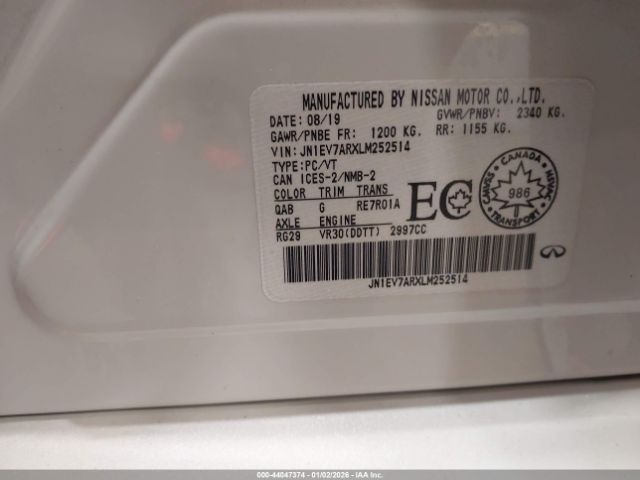 2020 INFINITI Q50 JN1EV7ARXLM252514 Photo 8