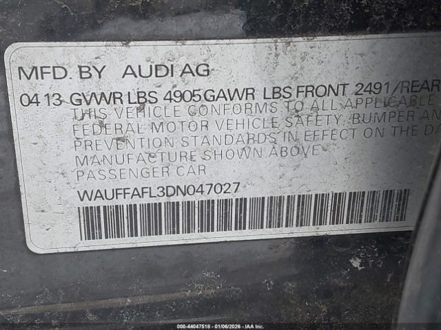 2013 AUDI A4 WAUFFAFL3DN047027 Photo 8