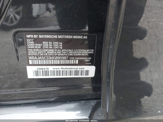 WBAJA5C33HG895987 BMW 530I