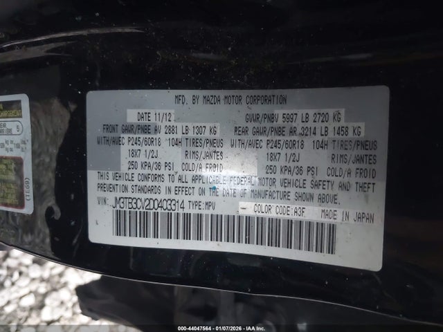 2013 MAZDA CX-9 JM3TB3CV2D0403314 Photo 8