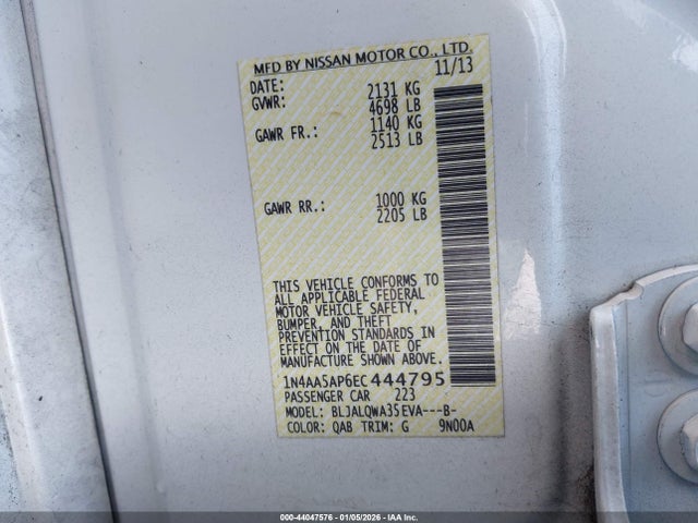 Nissan Maxima 2014 1N4AA5AP6EC444795 Image 9