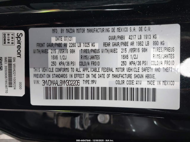 Mazda Cx-30 2.5 S 2021 3MVDMAAL8MM302206 Image 9