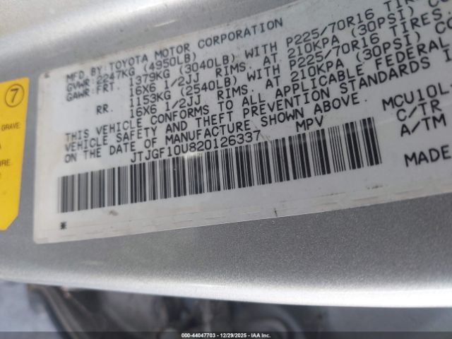 2002 LEXUS RX 300 JTJGF10U820126337 Photo 8
